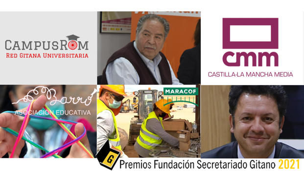 Maracof, Asociacin Barr, CampusRom, Marcos Santiago, TV Castilla-La Mancha y Bartolom Jimnez, galardonados con los Premios Fundacin Secretariado Gitano 2021