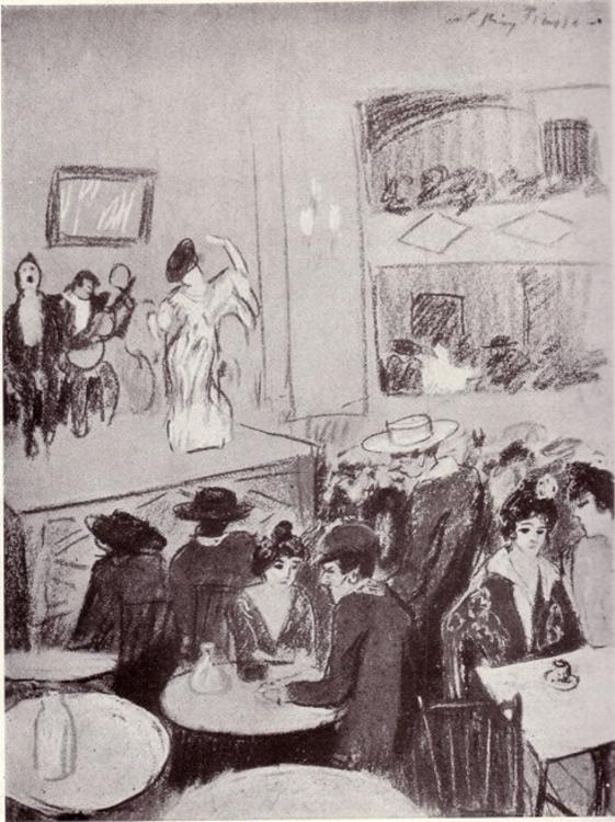Caf Concierto, 1900<br>Pablo Ruiz Picasso<br>