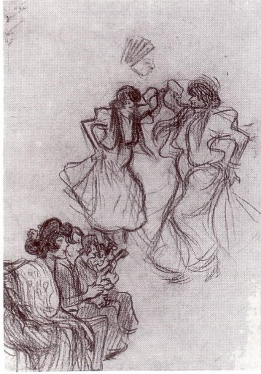 BAILAORAS FLAMENCAS, 1898 PABLO RUIZ PICASSO