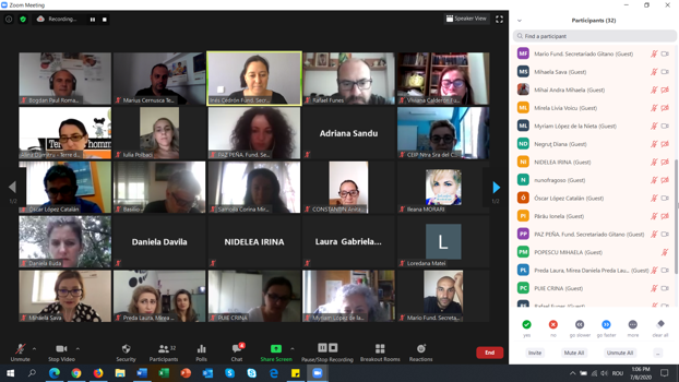 Online transnational meeting between educational professionals of Spain and Romania