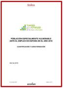 Poblacin especialmente vulnerable ante el empleo en Espaa en el ao 2018